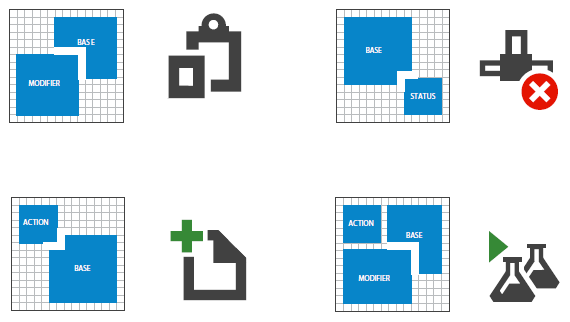 2x2 layout of 4 modern-style icons