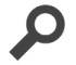 Modern-style magnifying glass, right-facing