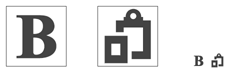 Two icons that demonstrate correct visual weight