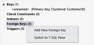 Adding a foreign key in Table Designer