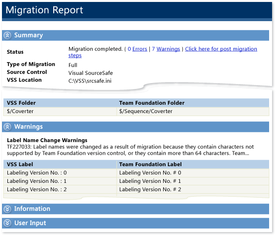 Migration Report