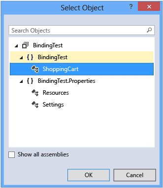 The Select Object dialog box