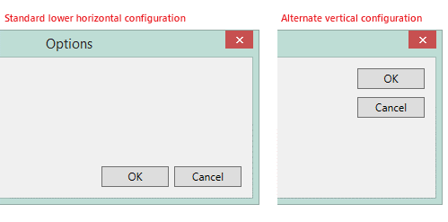 Control button configurations in Visual Studio