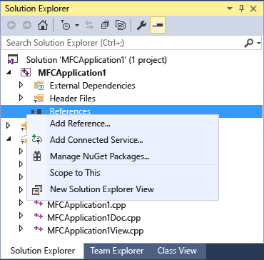 Add a reference in Visual C++