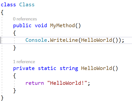 Convert local function to method result sample
