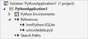 Extension references in Python projects