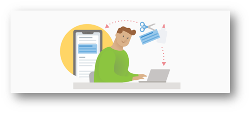 Illustration highlighting Copy/Cut and Paste between devices.