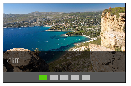 A FlipView with a context control.