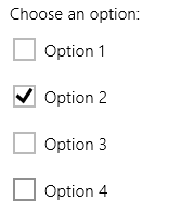 Four checkboxes