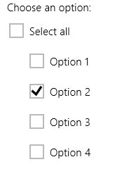 The select all checkbox should be in the indeterminate state