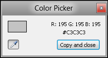 Picture of F12 color picker dialog box
