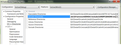 configuration properties include directories field