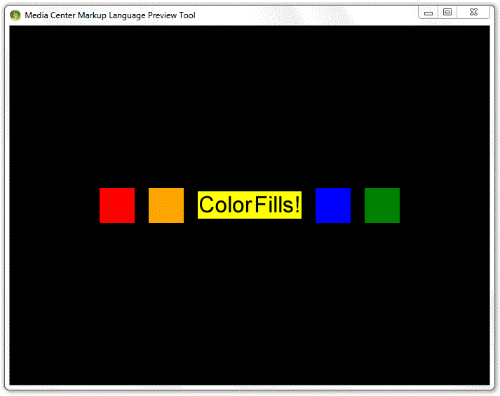 An example of a ColorFill view item.