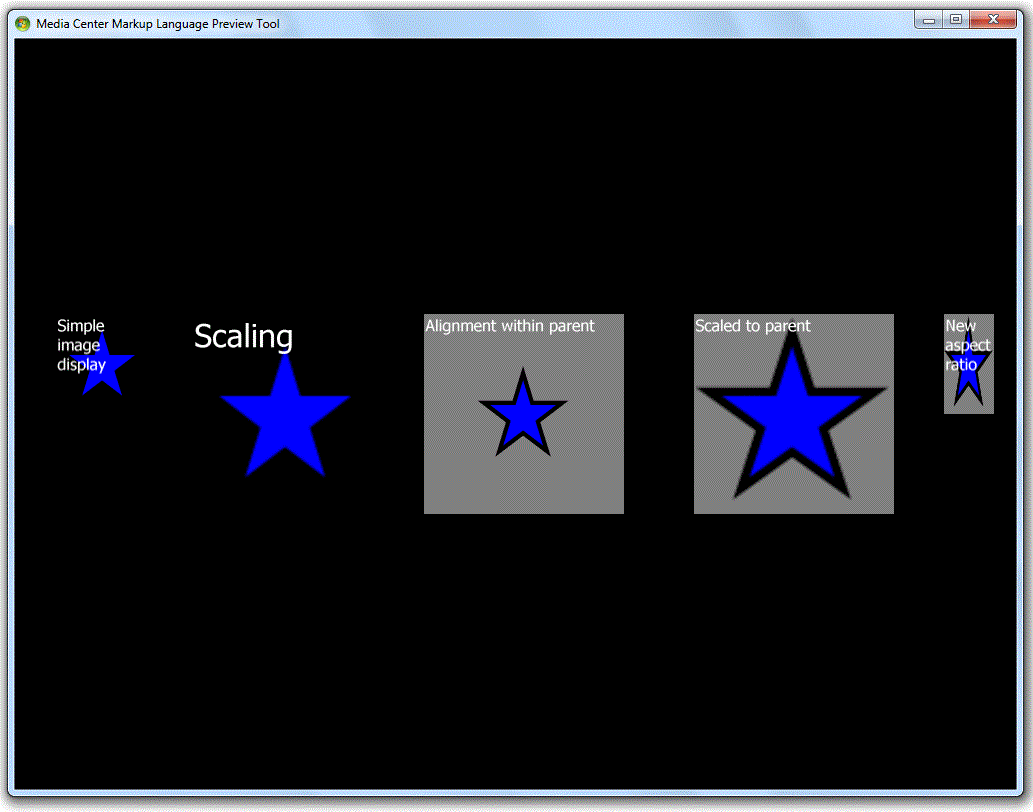 An example of various settings for images.