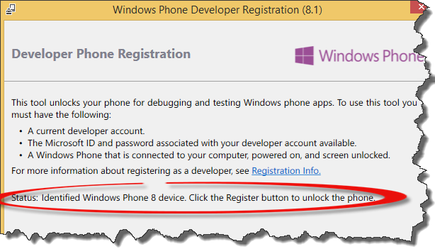 Windows Phone Registration