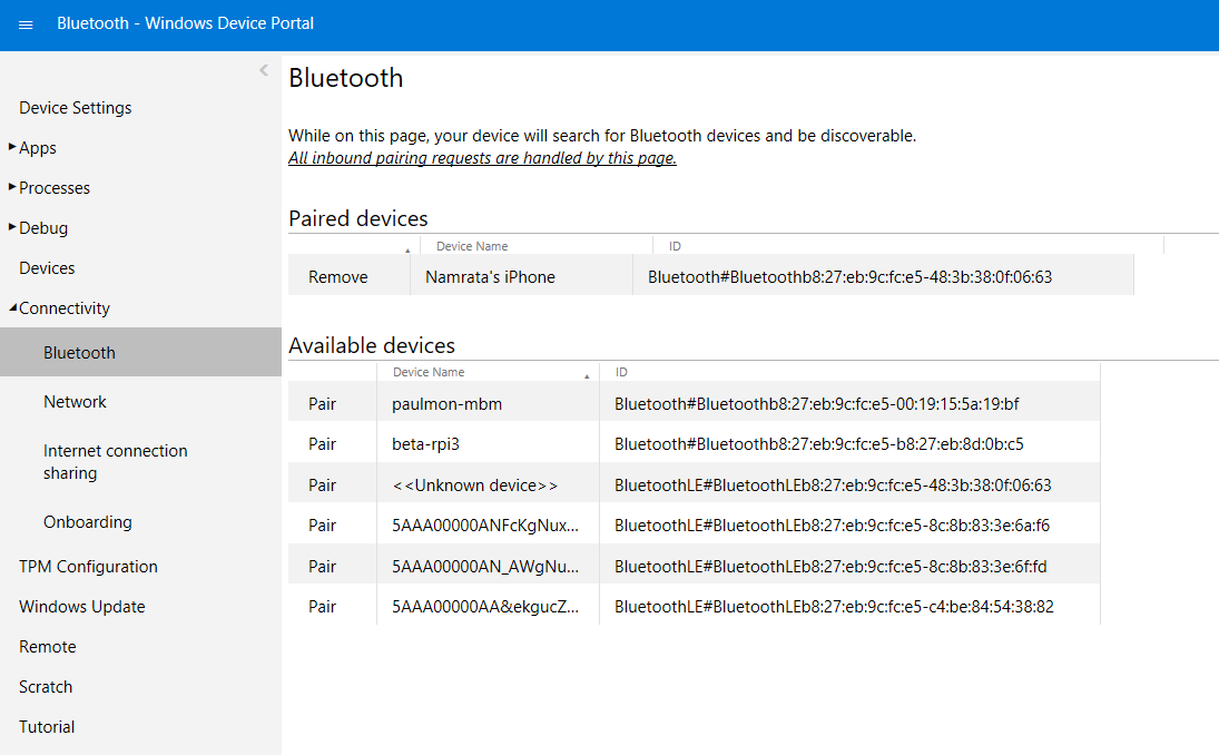 Bluetooth Incoming Pairing 1