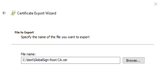 Certificate Export Wizard
