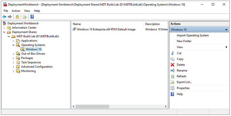 Screenshot of file name Windows 10 enterprise x64 RTM default image after file name update.