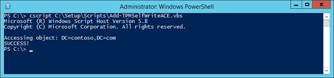 Screenshot of a PowerShell window that shows some script running.