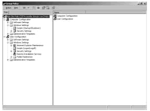 Figure 4-3: The configuration of the Group Policy console depends on the type of policy you're creating and the add-ons installed.