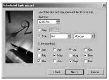 Figure 4-15: Configuring a monthly scheduled task.
