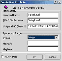 Figure 3: Creating a new attribute object