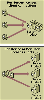 Per Server licenses as compared to other licenses