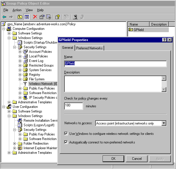 Group Policy Object Editor MMC Snap-in