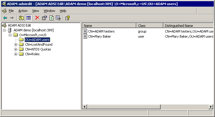 ADAM ADSI Edit, viewing a user