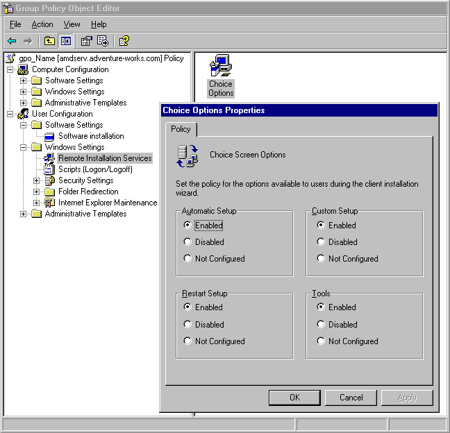 Group Policy Object Editor