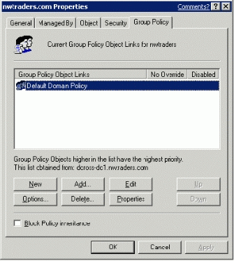 Figure 6: Selecting Group Policy configuration options