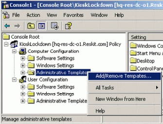Figure 4: Add/Remove Templates
