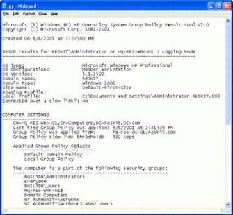 Figure 9: Verifying policies with GPResult