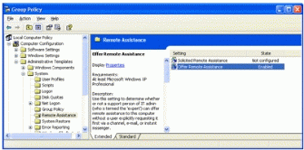 Figure 11: Enabling Local Group Policy to offer Remote Assistance