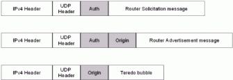 Figure 10: Types of packets containing the Authentication or Origin indicators