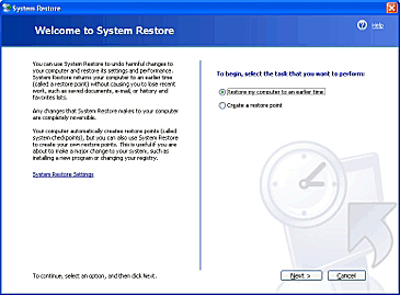 Welcome to System Restore