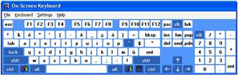 Figure 3-1 On-Screen Keyboard for French