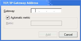 Figure 24-3 TCP/IP Gateway Address dialog box