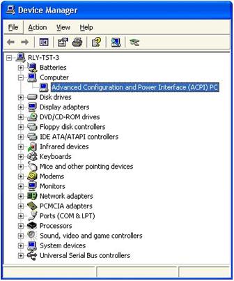 Figure 27-4 ACPI-compliant computer in Device Manager