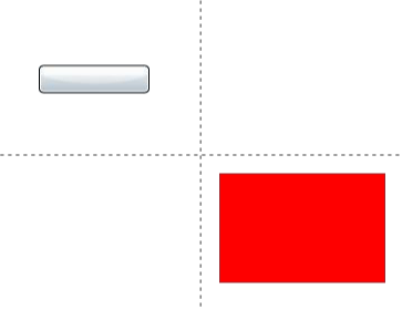 Button and Red Rectangle in Grid