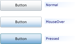 Button Normal, MouseOver, and Pressed states