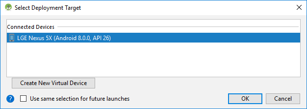 Selecting the deployment target