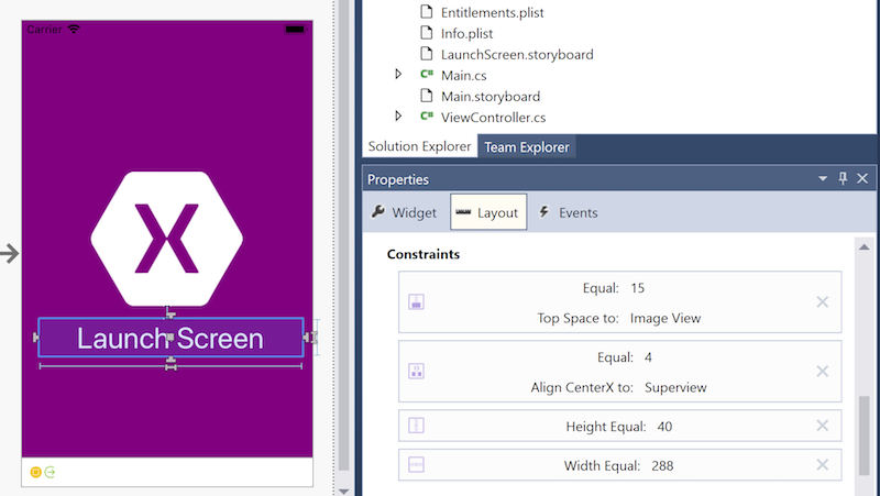 A Label with layout constraints