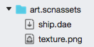 SceneKit assets in a project