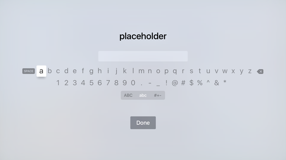 Entering text