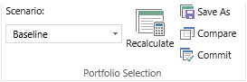 Screenshot of portfolio selection options.