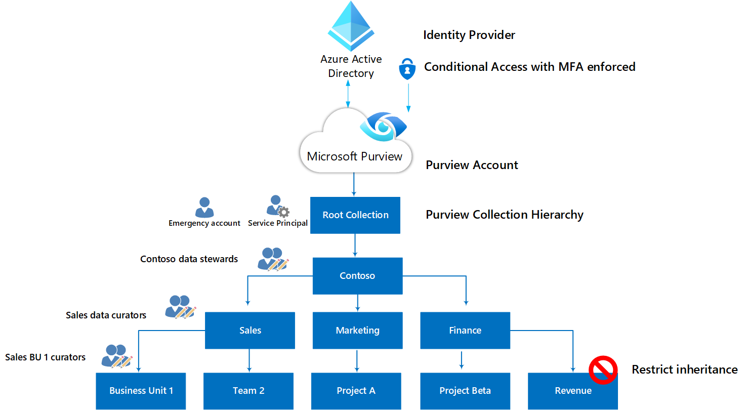 Screenshot that shows Microsoft Purview access management.
