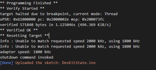 IoT Device Workbench: Device -> Uploaded