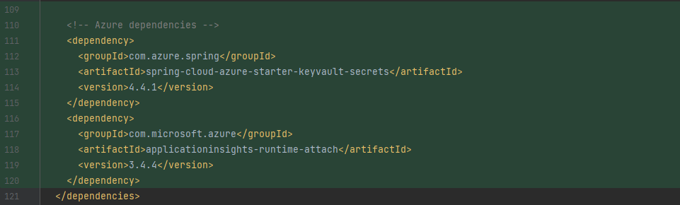 diff of pom.xml