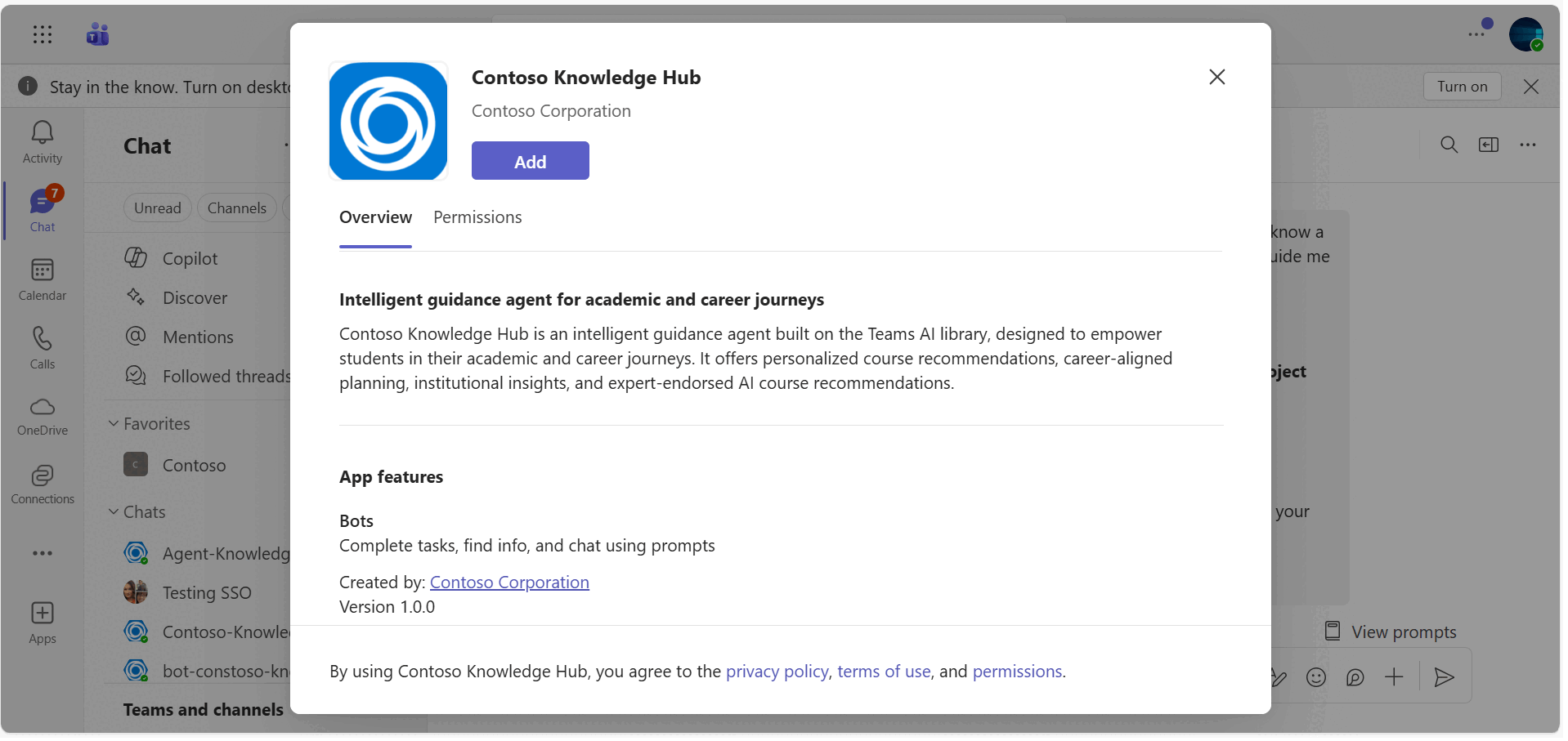 Contoso knowledge Hub